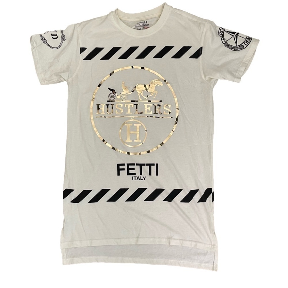 Men’s Bleecker’s & Mereer Off White Hustlers T-Shirt Size Small!
